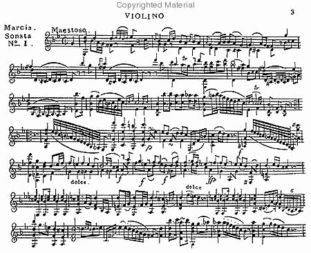 Three sonatas for solo violin c. 1807