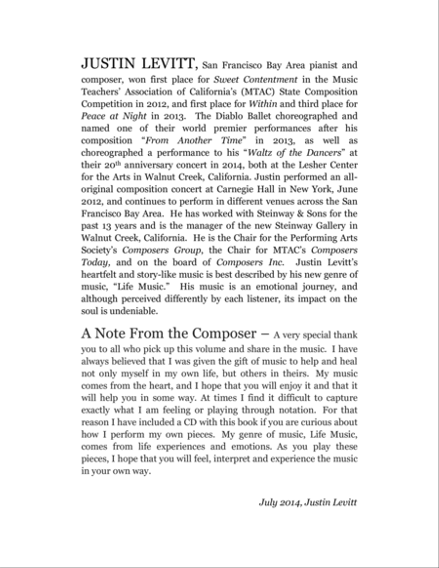 Justin Levitt Piano Solos - Within (Vol. I) Piano Solo scores gallery preview page 6