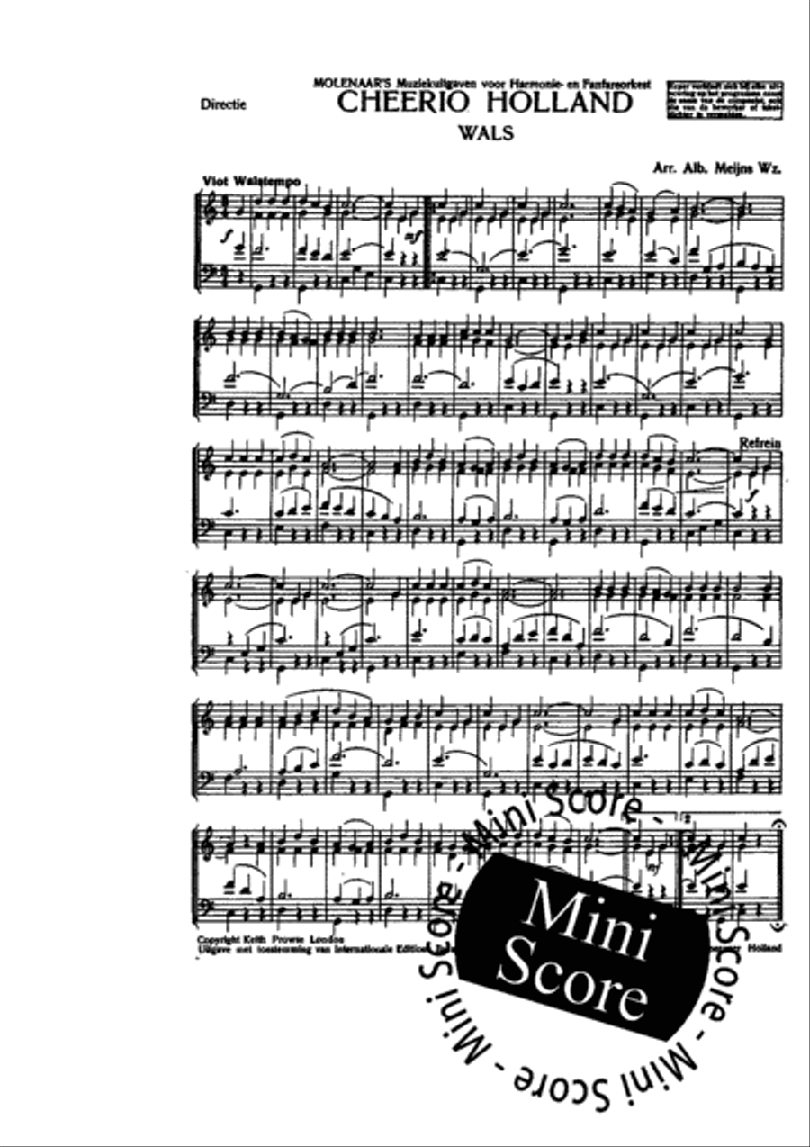Cheerio Holland Concert Band scores gallery preview page 4