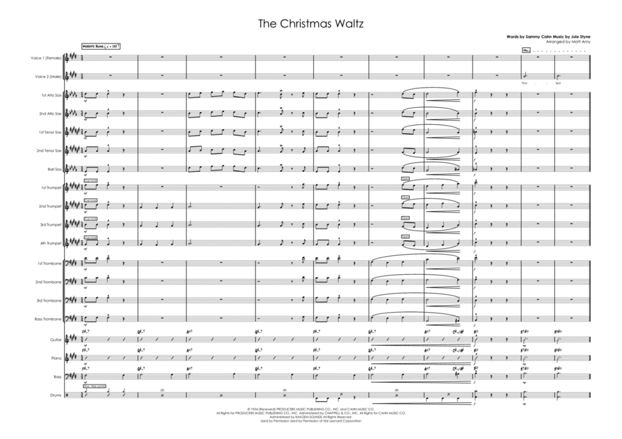 The Christmas Waltz Jazz Ensemble scores gallery preview page 1