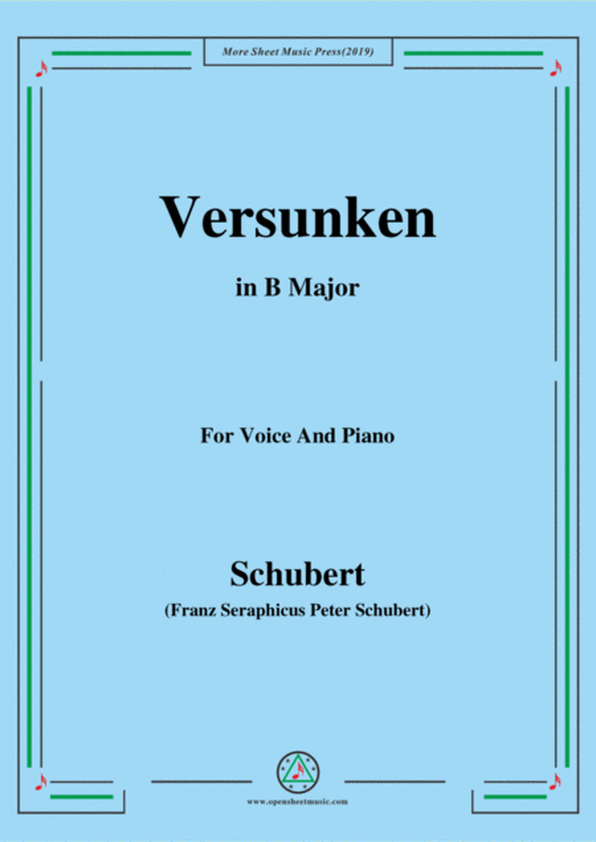 Schubert-Versunken,in C Major,for Voice&Piano