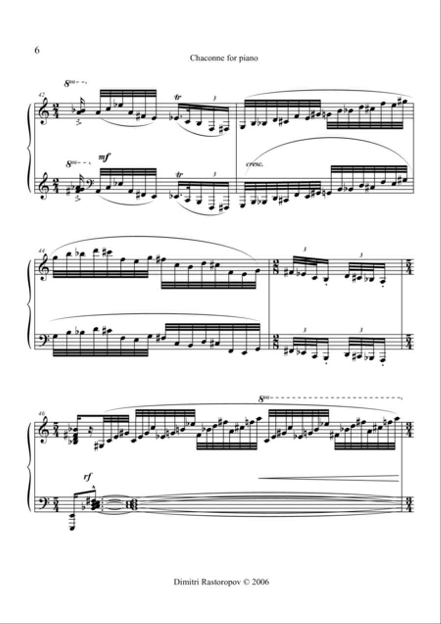 Chaconne Chaconne Piano Solo scores gallery preview page 6