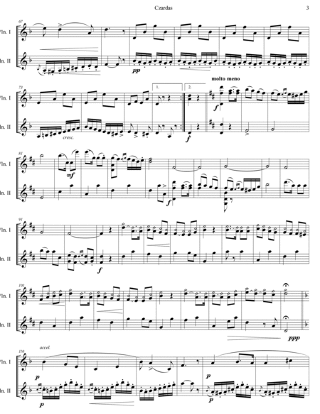 Vittorio Monti - Czardas arr. for 2 violins(score and parts)