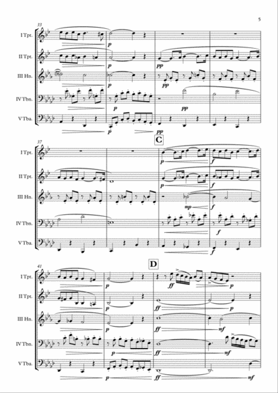 "Pavane op.50" (Brass Quintet) arr. Adrian Wagner image number null