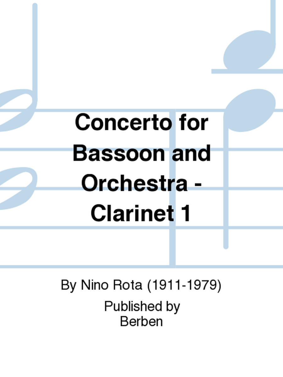 Concerto for Bassoon and Orchestra - Clarinet 1