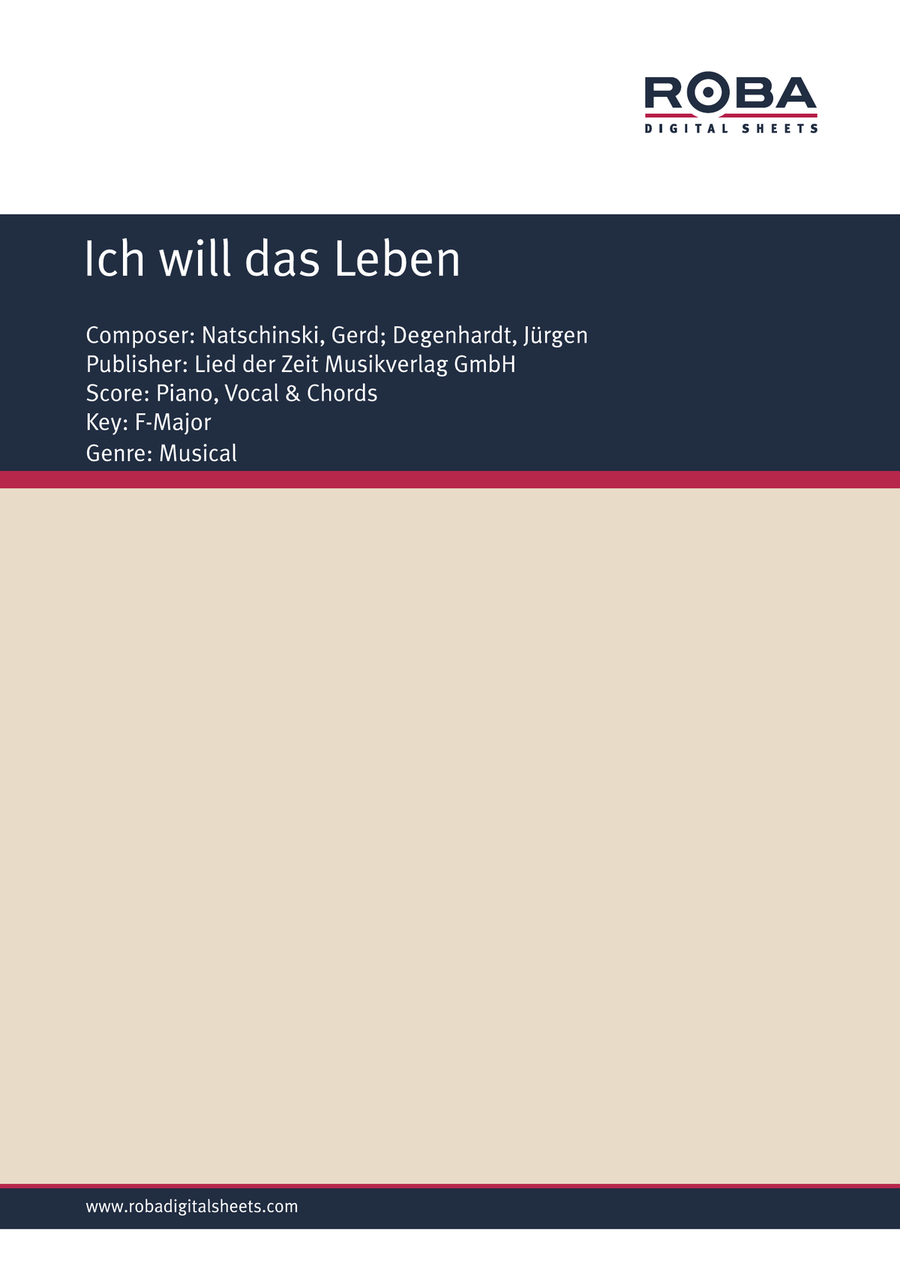 Ich will das Leben