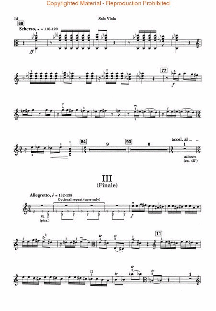 Viola Concerto, Op. Posth. Piano Accompaniment scores gallery preview page 3