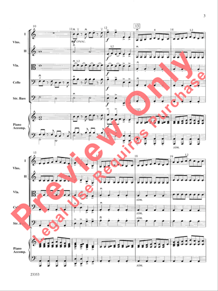 Conquistador! String Orchestra scores gallery preview page 4