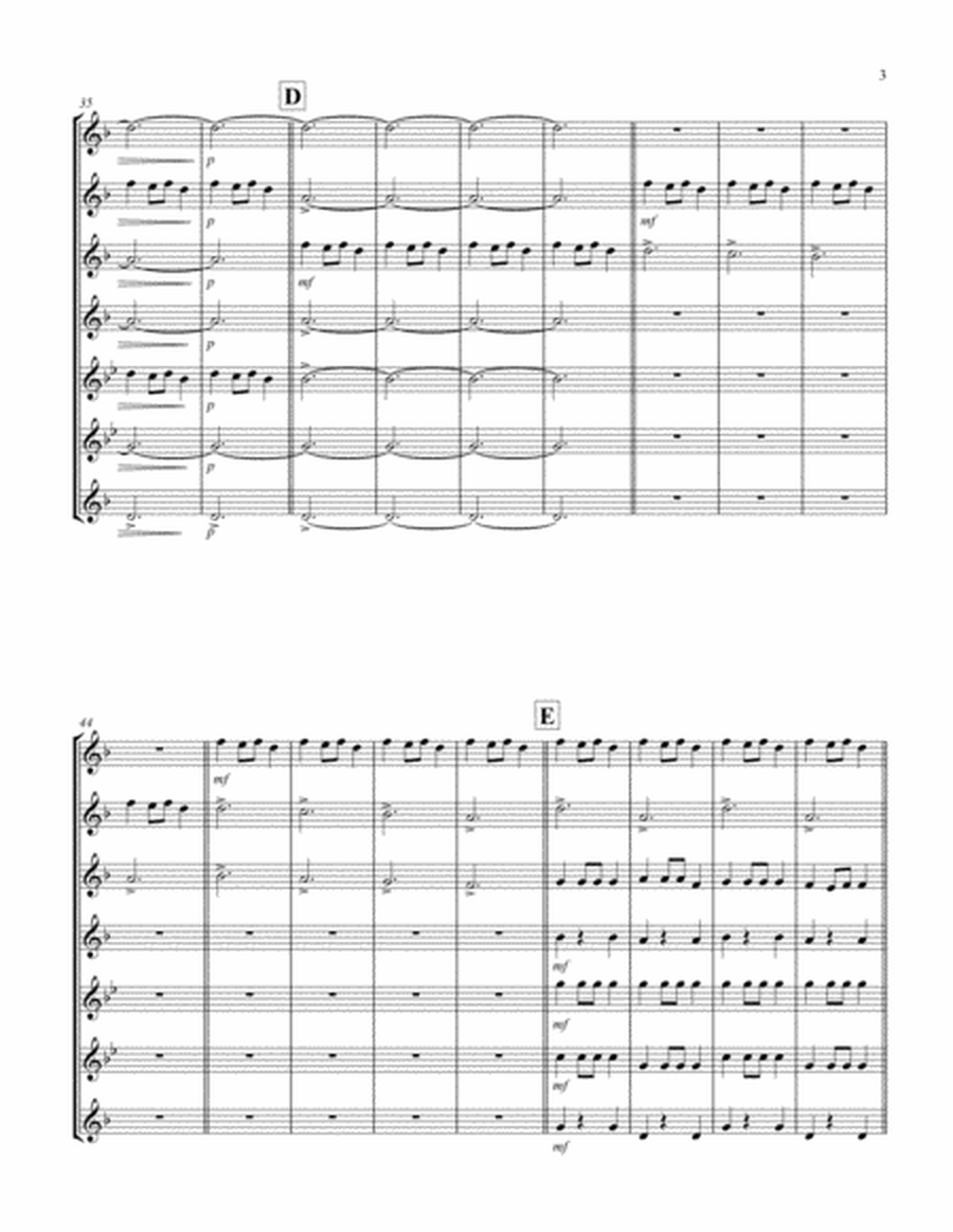 Carol of the Bells (F min) (Saxophone Septet - 4 Alto, 2 Ten, 1 Bari) image number null