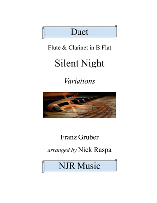 Silent Night - Variations (Flute & Clarinet in B Flat Duet) Full Set