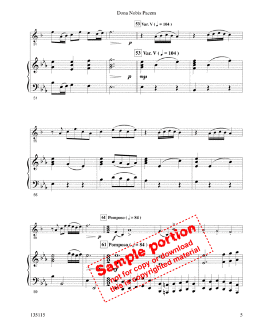 Dona Nobis Pacem Cornet scores gallery preview page 6