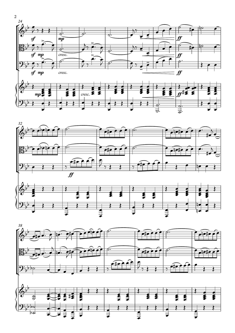 Tchaikovsky: Nutcracker Waltz Finale (for Piano Quartet) Piano Quartet scores gallery preview page 3