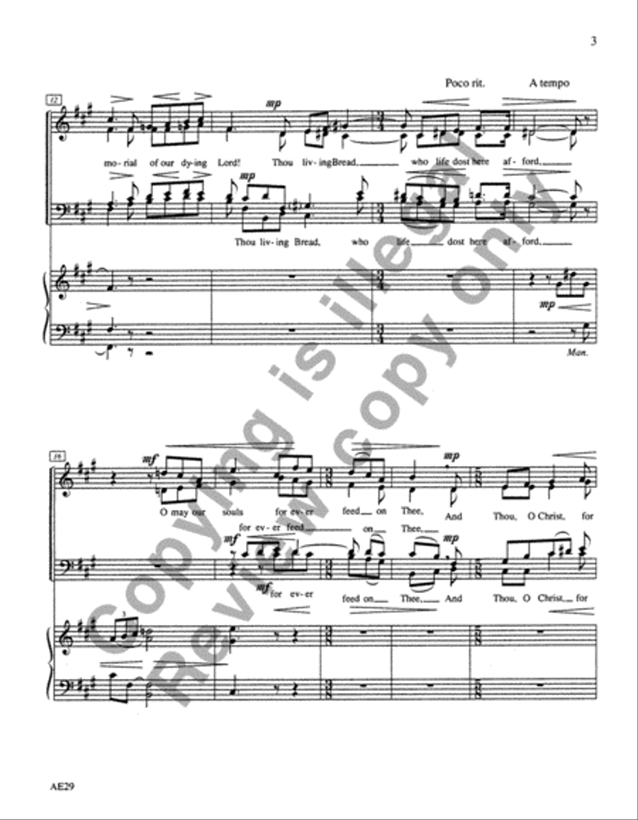 Thee We Adore, O Hidden Saviour 4-Part scores gallery preview page 4