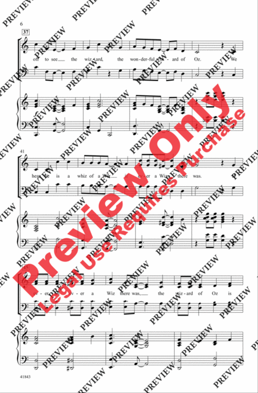 Ease on Down the Yellow Brick Road 3-Part scores gallery preview page 6