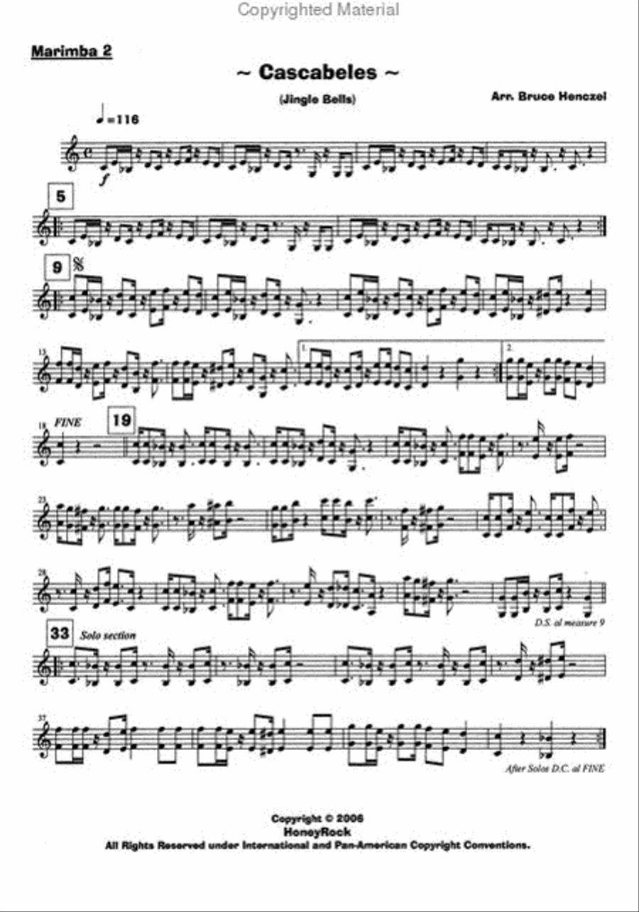 Christmas Marimba Marimba scores gallery preview page 4