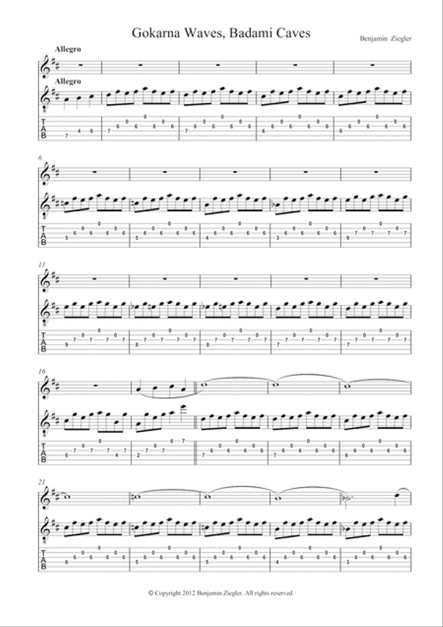 Gokarna Waves, Badami Caves Small Ensemble scores gallery preview page 2