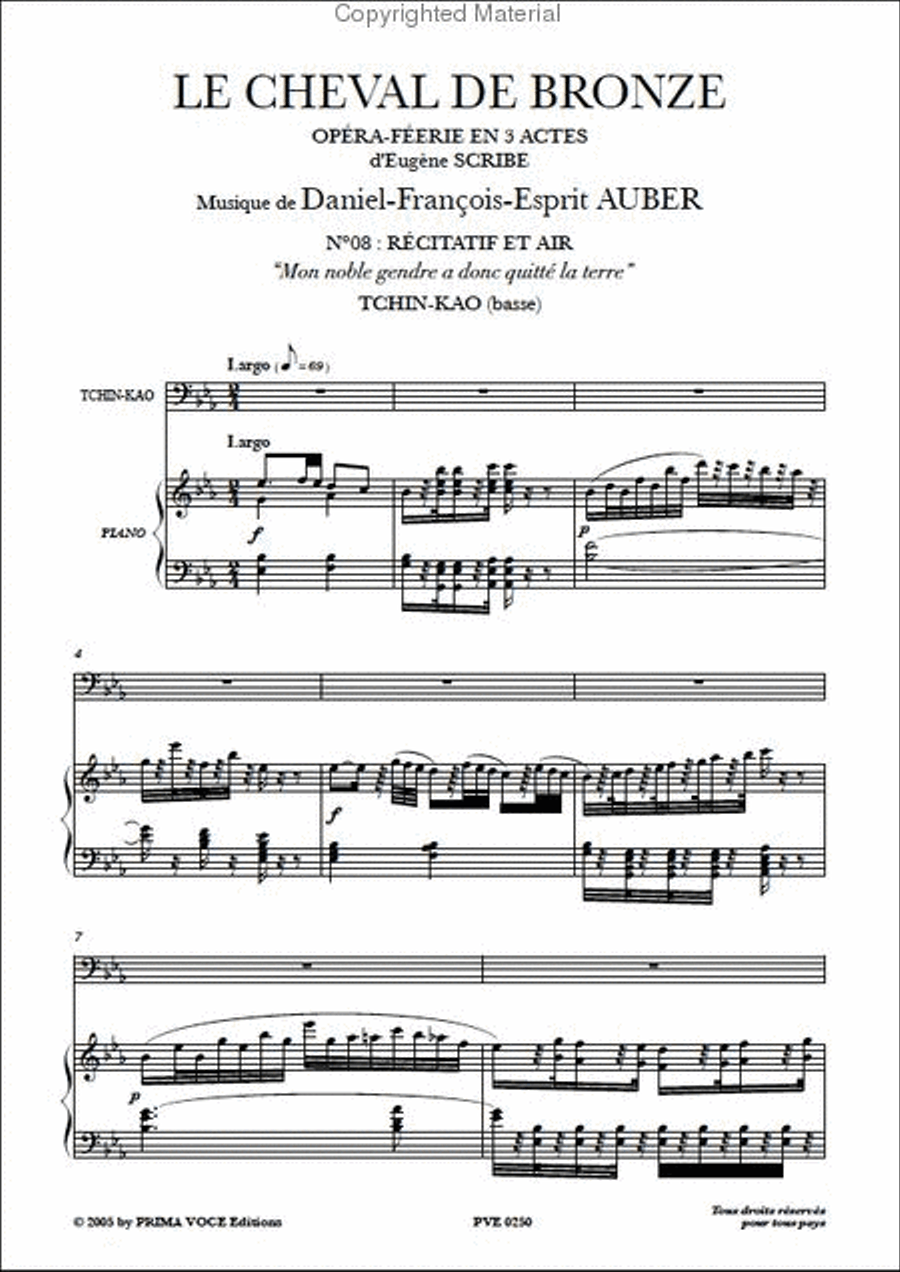 Mon noble gendre a donc quitte la terre from Le Cheval de Bronze Bass Voice scores gallery preview page 2