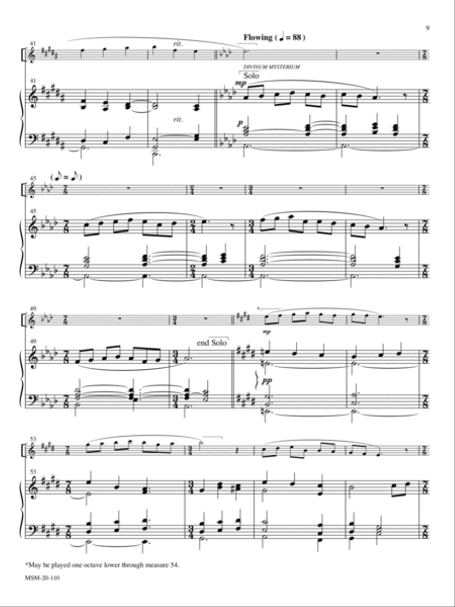 Advent & Christmas: Two Preludes for Solo Instrument and Organ Clarinet scores gallery preview page 7
