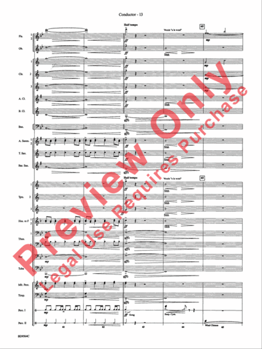 Where the Black Hawk Soars Concert Band scores gallery preview page 16