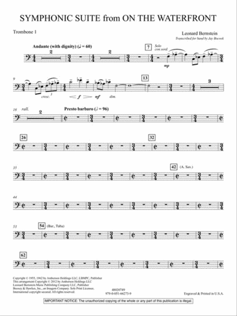 Symphonic Suite from On the Waterfront Concert Band scores gallery preview page 8