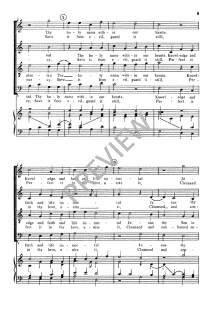 Rendez à Dieu / Father We Thank Thee 4-Part scores gallery preview page 6