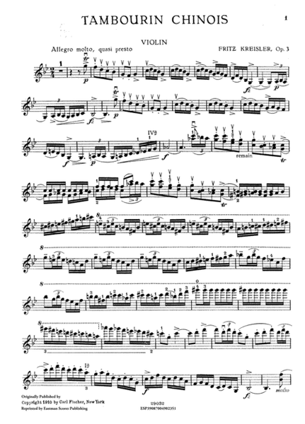 Tambourin Chinois, Op. 3