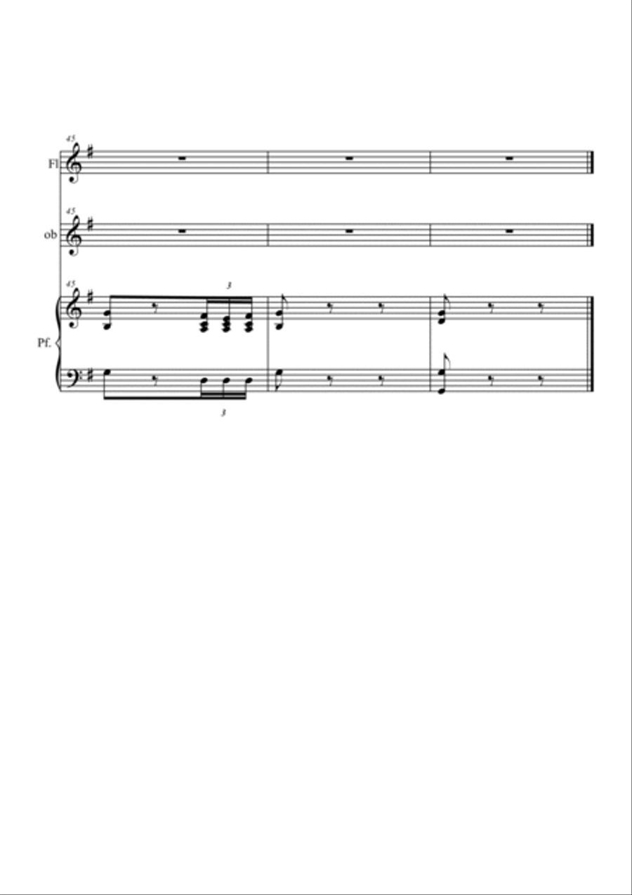 Traviata: Croce e delizia. Trio flute, oboe and piano Woodwind Duet scores gallery preview page 5