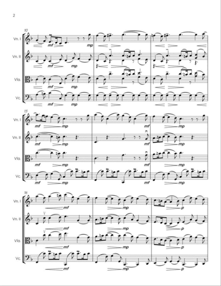 Scarlatti Piano Sonata K. 446 arranged for string trio String Trio scores gallery preview page 2