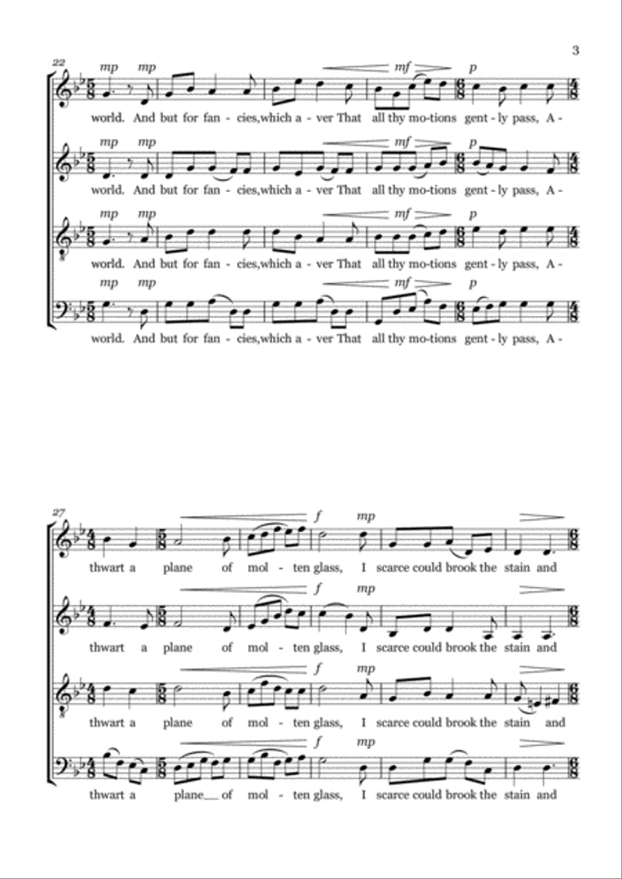 Tonight the Winds Begin to Rise 4-Part scores gallery preview page 3
