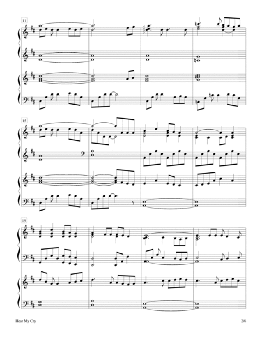 Hear My Cry (Keyboard Duet - 2 Pianos, 4 Hands) 2 Pianos, 4-Hands scores gallery preview page 5