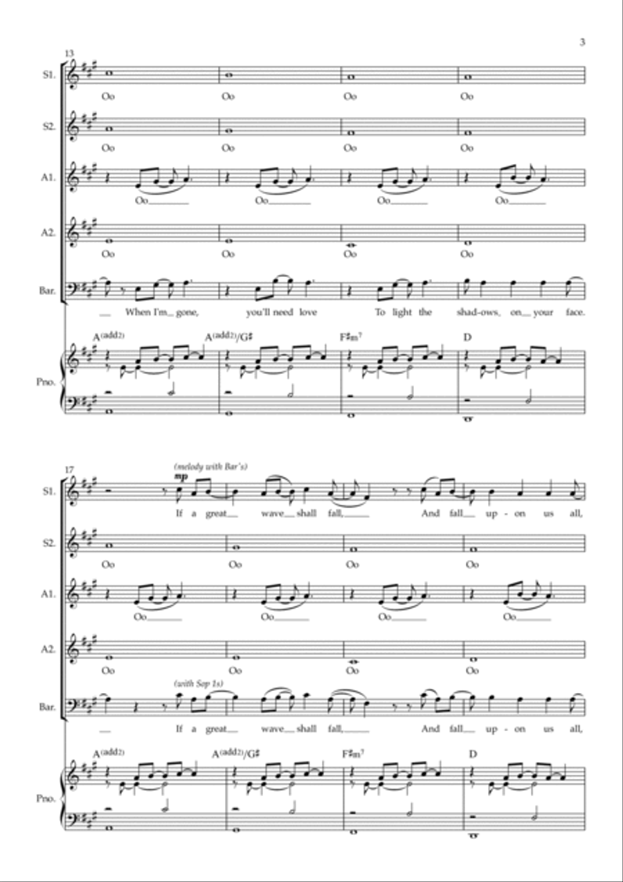 Wherever You Will Go Wherever You Will Go 3-Part scores gallery preview page 3