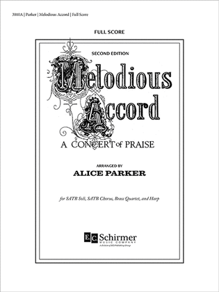 Book cover for Melodious Accord: A Concert of Praise (Additional Full Score)
