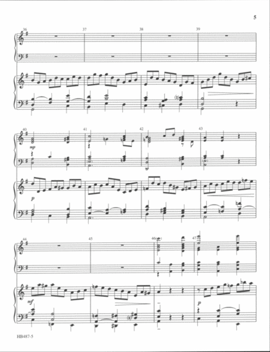 Jesu, Joy of Man's Desiring - Wagner - full score Handbell Choir scores gallery preview page 5