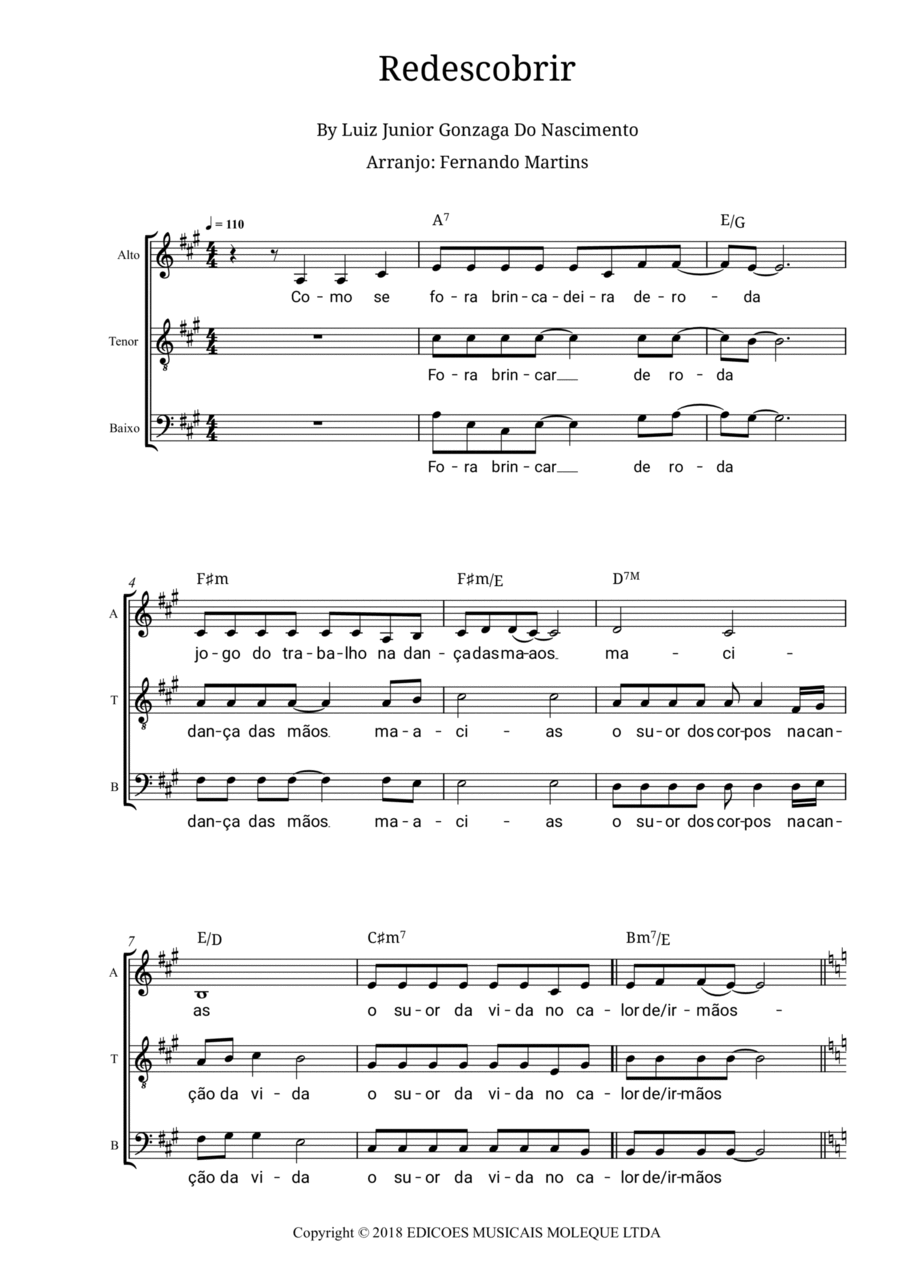 Redescobrir 4-Part scores gallery preview page 1
