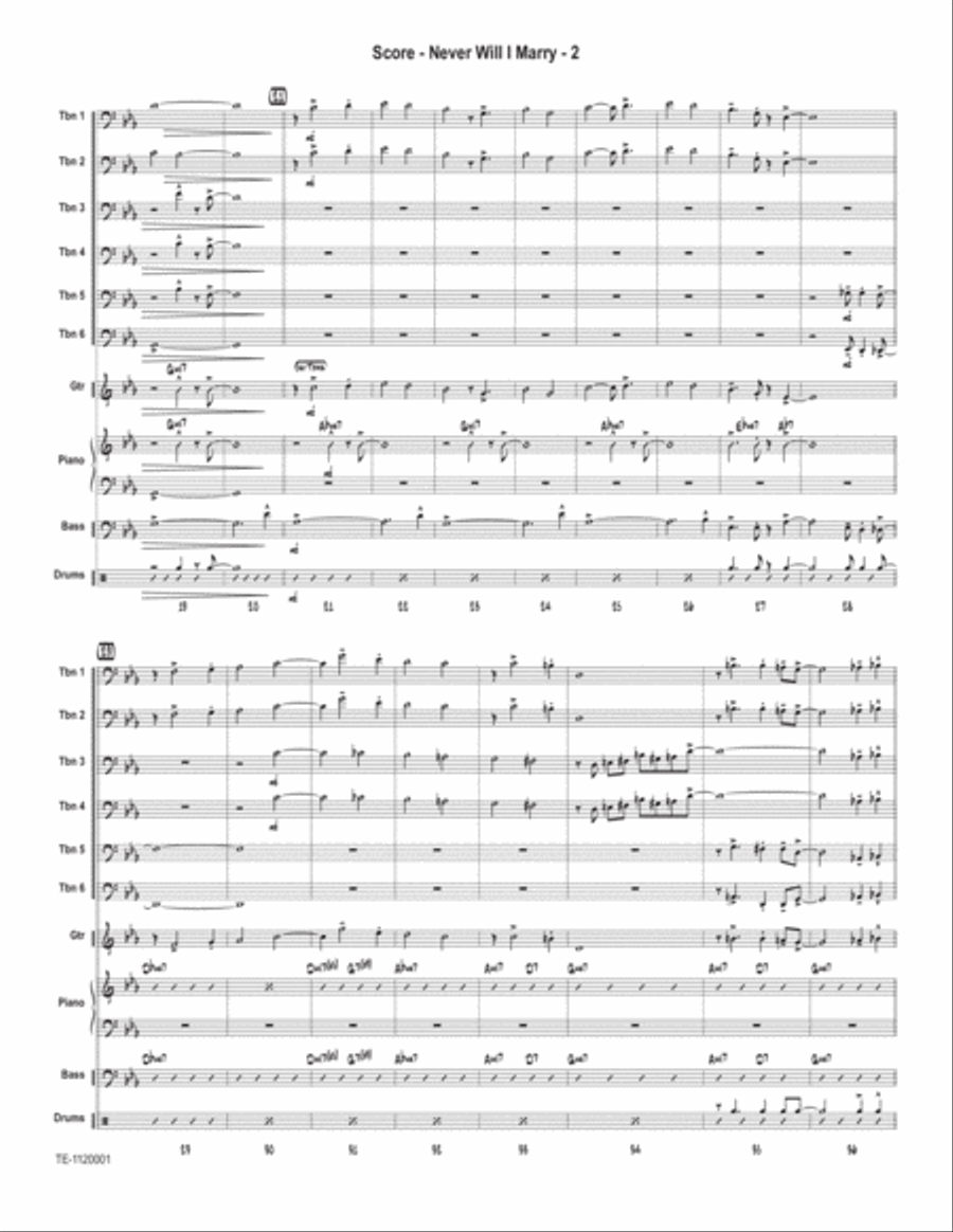 Never Will I Marry Trombone scores gallery preview page 2