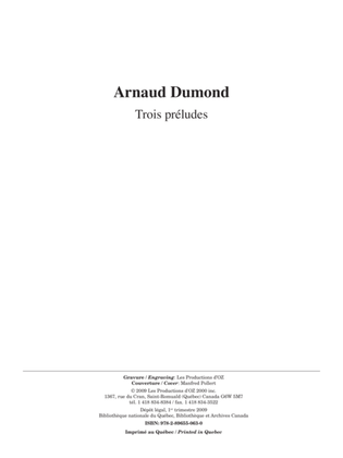 Book cover for Trois préludes