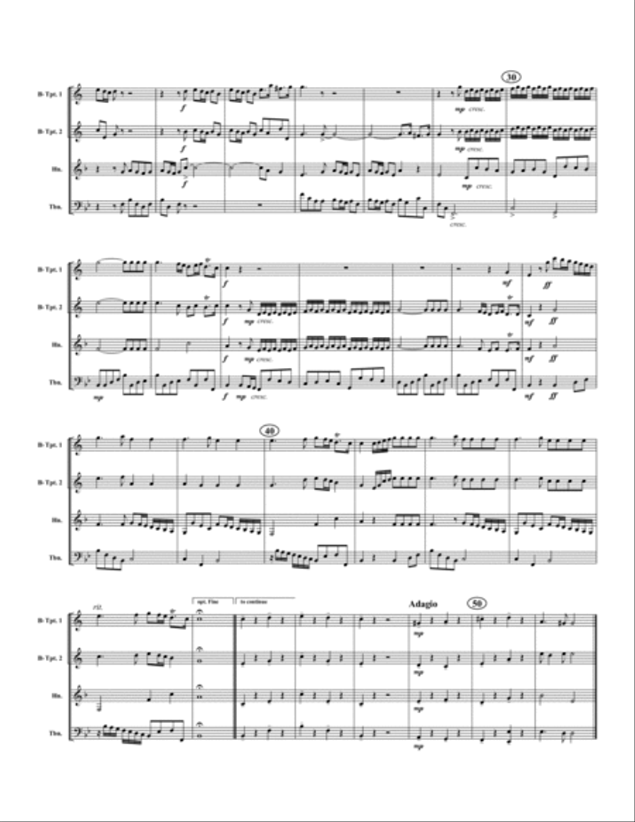 Water Music Suite Brass Quartet scores gallery preview page 2