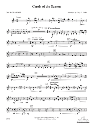 Carols of the Season: 2nd B-flat Clarinet