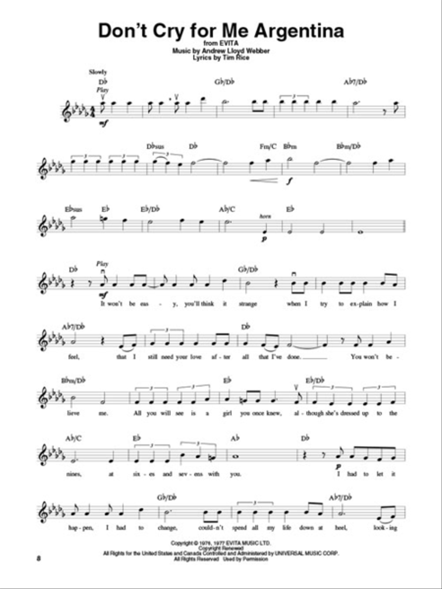 Andrew Lloyd Webber Violin Solo scores gallery preview page 5