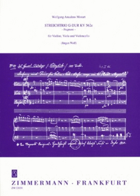 String Trio G major (Fragment) KV 562e