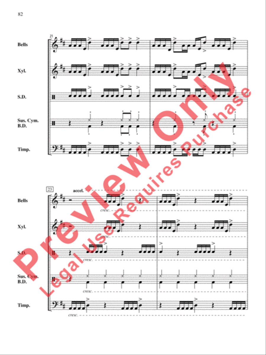 The Anthony J. Cirone Intermediate Percussion Ensemble Collection Percussion Ensemble scores gallery preview page 83