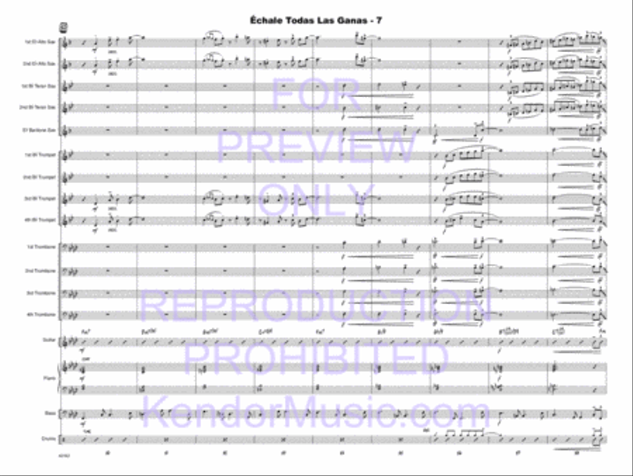 Echale Todas Las Ganas (Give It All You Got) Jazz Ensemble scores gallery preview page 8