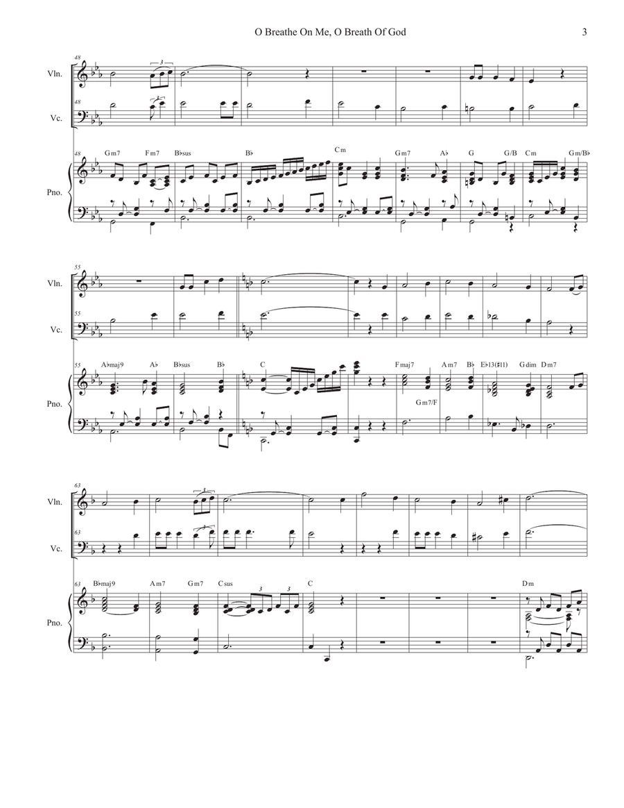 O Breathe On Me, O Breath Of God (Duet for Violin and Cello) String Duet scores gallery preview page 3