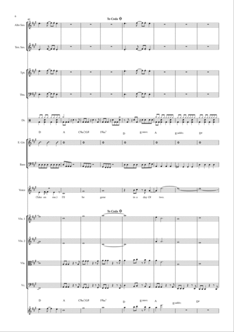 Take On Me Take On Me Large Ensemble scores gallery preview page 6