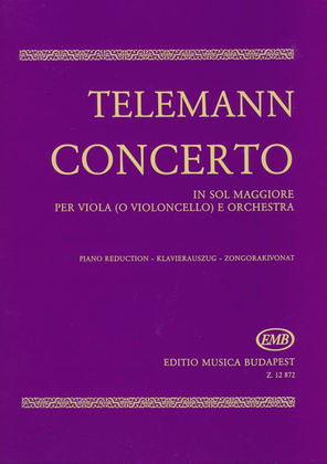Concerto in sol maggiore per viola ( o violoncel