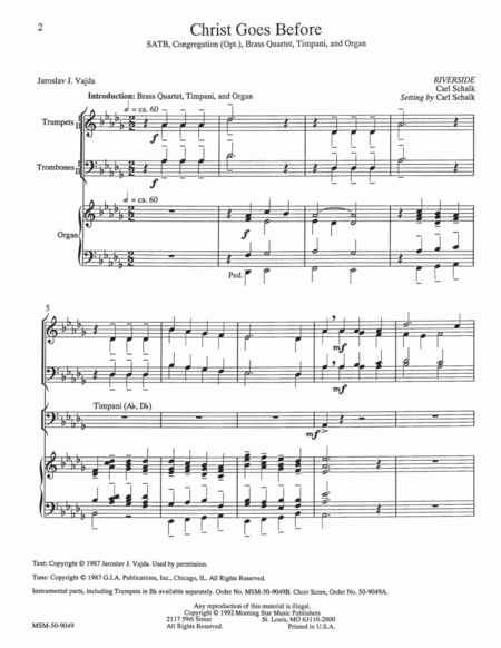 Christ Goes Before (Downloadable Full Score)