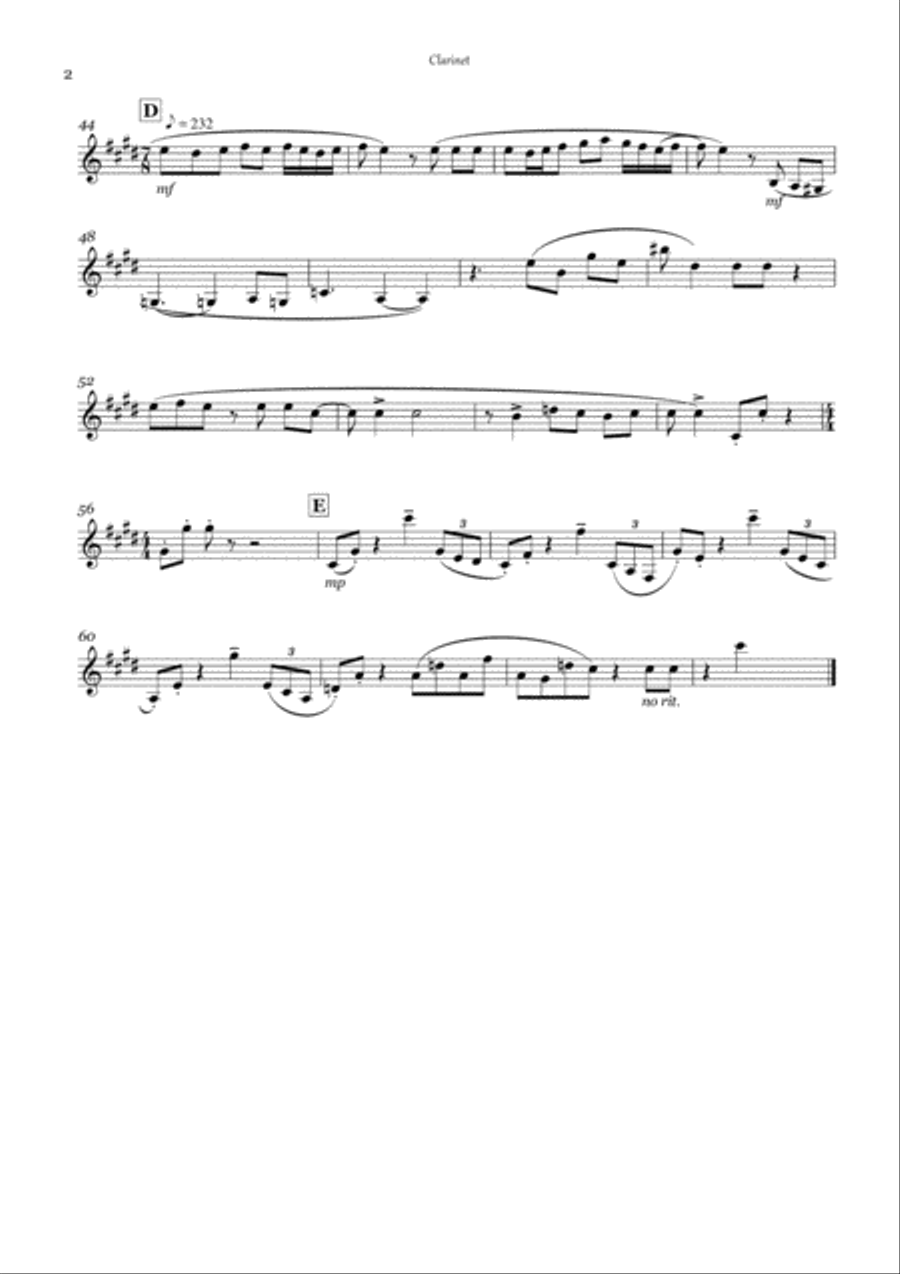 Tree 4 Six- (Eng. Horn, Clarinet, Lute, Cello, Piano & Percussions) Small Ensemble scores gallery preview page 2