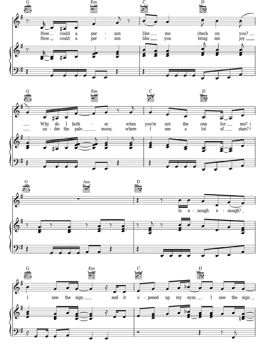 The Sign Acoustic Guitar scores gallery preview page 2