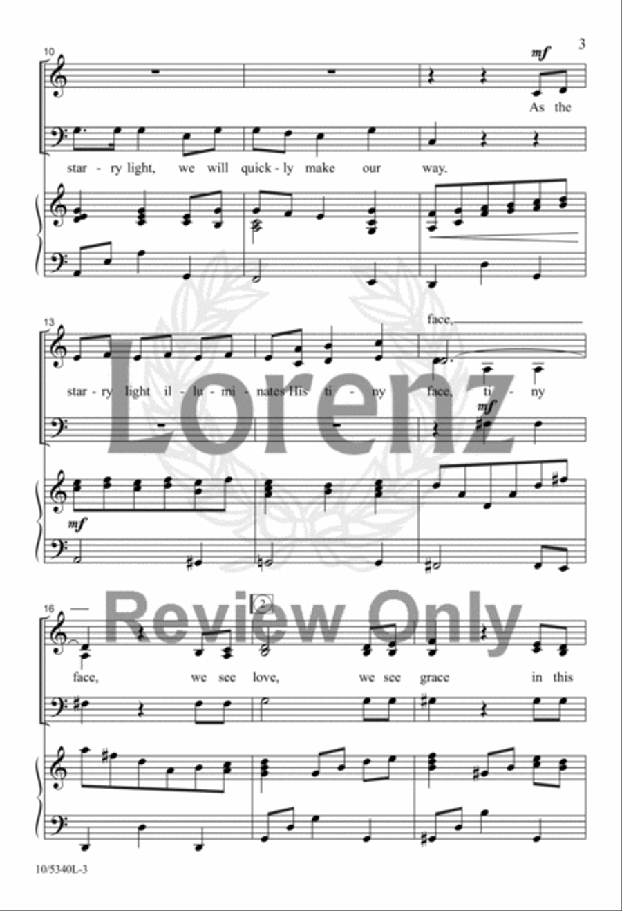 Starlight Manger Carol 3-Part scores gallery preview page 3