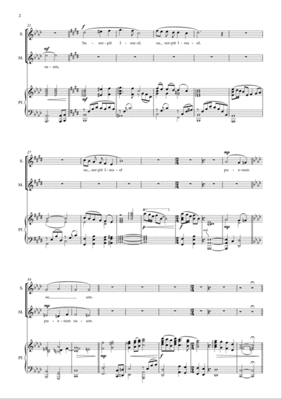 Suscepit Israel Suscepit Israel Piano scores gallery preview page 2